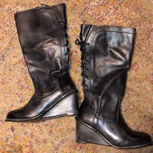 Bed Stu Empress distressed wedge boots size 9